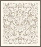 William Morris Flower Garden in Café Au Lait