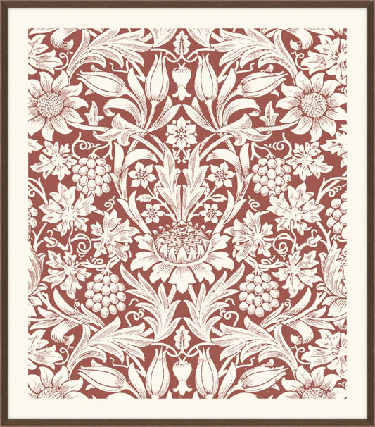 William Morris Flower Garden in Cinnamon