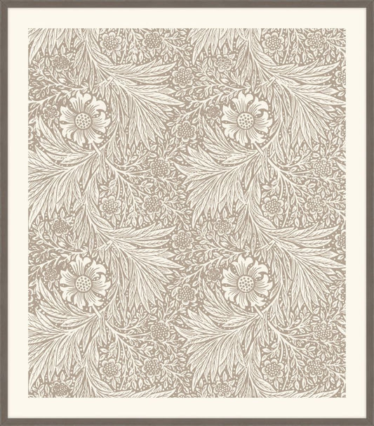 William Morris Marigolds in Café Au lait