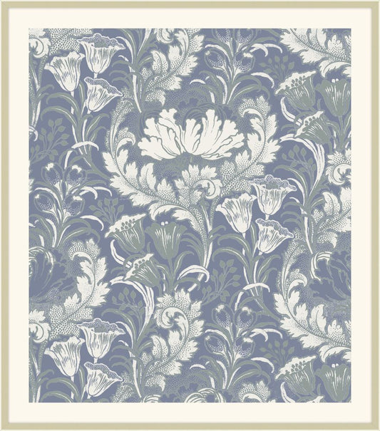 William Morris Blue and Green Flowers