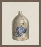 Salt Glaze Stoneware with Cobalt Blue Design  I