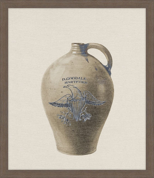 Salt Glaze Stoneware with Cobalt Blue Design  II