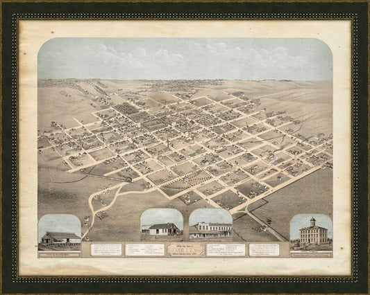 BIRD'S-EYE-VIEW OF PELLA, MARION COUNTY, IOWA, 1869