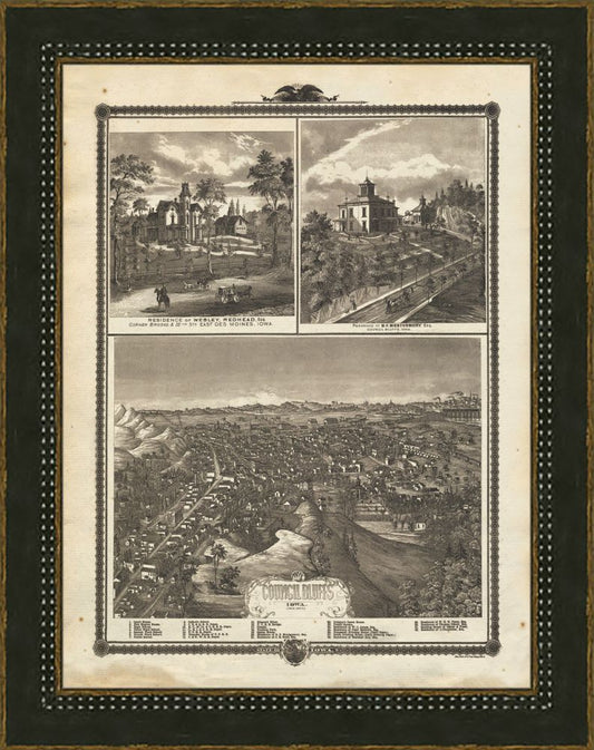 ANDREAS HISTORICAL ATLAS  COUNCIL BLUFFS IOWA