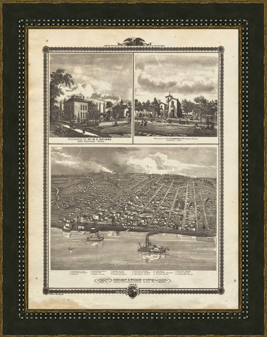 ANDREAS HISTORICAL ATLAS MUSCATINE CITY