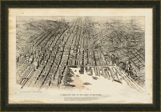 BIRD'S-EYE-VIEW THE HEART OF BALTIMORE
