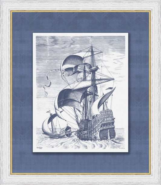 Navy Sailing Vessels II- Armed Three Master on the Open Sea