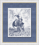 Navy Sailing Vessels III- Armed Four Master Sailing Toward a Port