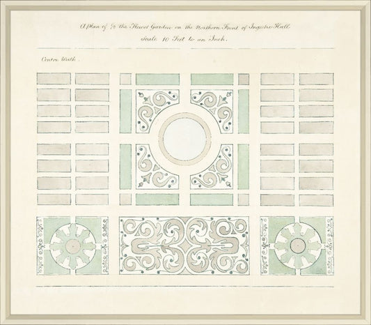 Plan of the Flower Garden, Staffordshire Sir Charles Chetwand 1832