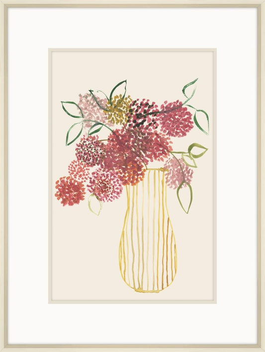 Blossoms in Striped Vase II