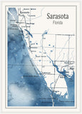 Sarasota Blue and White