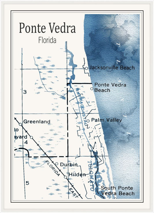 Vedra Beach Blue and White
