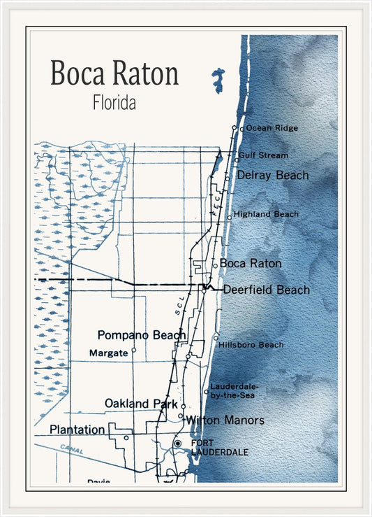 Boca Raton Blue and White