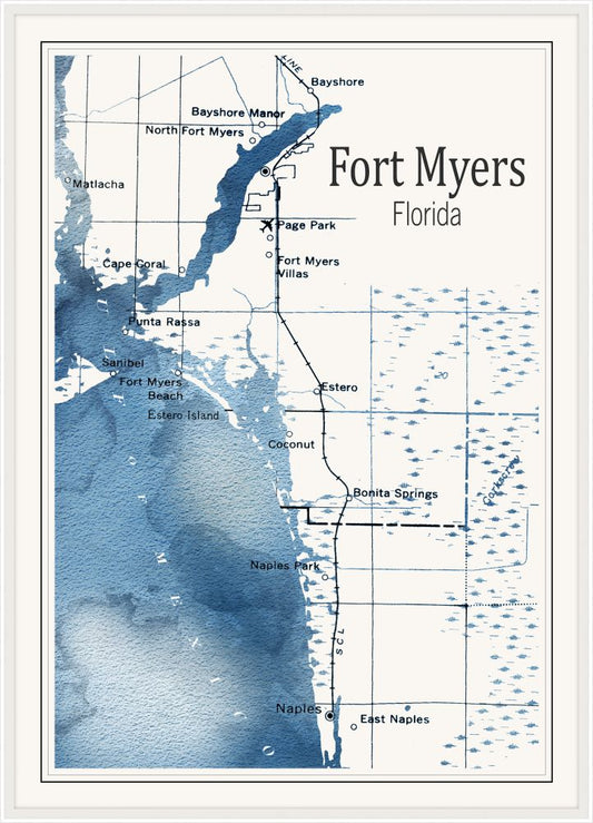 Fort Myers Blue and White