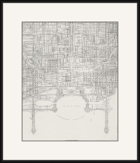 Plan of Chicago 1909, Yacht Harbor - BW