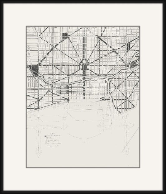 Plan of Center of the City, Chicago 1909 - BW