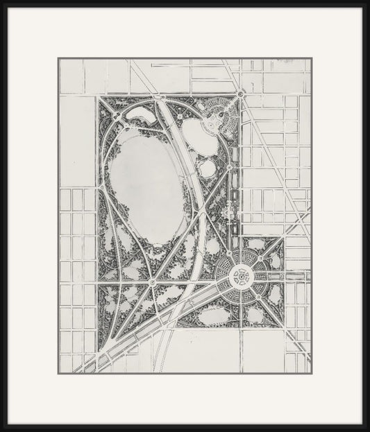 Plan of Chicago, Proposed Park , 1909 - BW