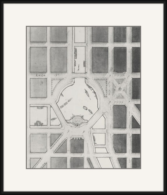Plan of Chicago, Lake Street, 1909 - BW