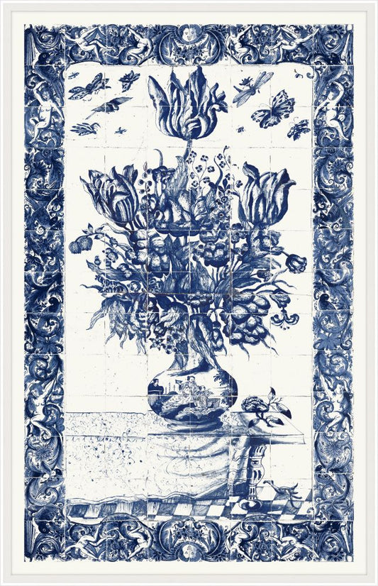 Blue Floral Chinoiserie Bouquet I