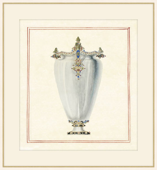 Monumental Jeweled Vase