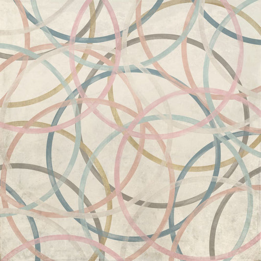 Pastel Hoops I Boxed Canvas