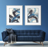 Blue Brushy Abstract II