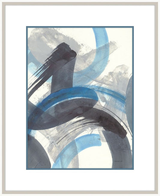 Blue Brushy Abstract II