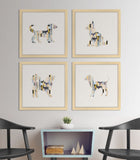 Patterned Pups Blue - Set of 4