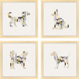 Patterned Pups Blue - Set of 4