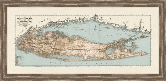 Traveller's Map of Long Island, 1866