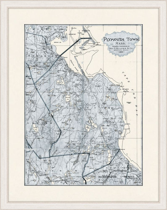 Map of Plymouth Town, MA, 1891