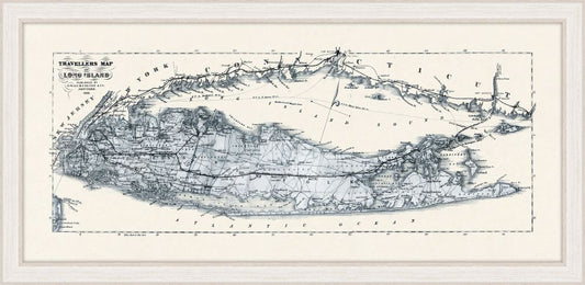 Traveller's Map of Long Island, 1866