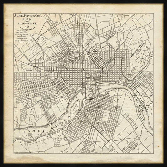 Map of Richmond  Circa 1896