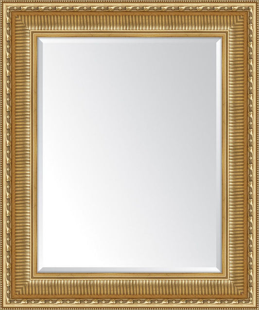 Wide Gold with ridges Mirror