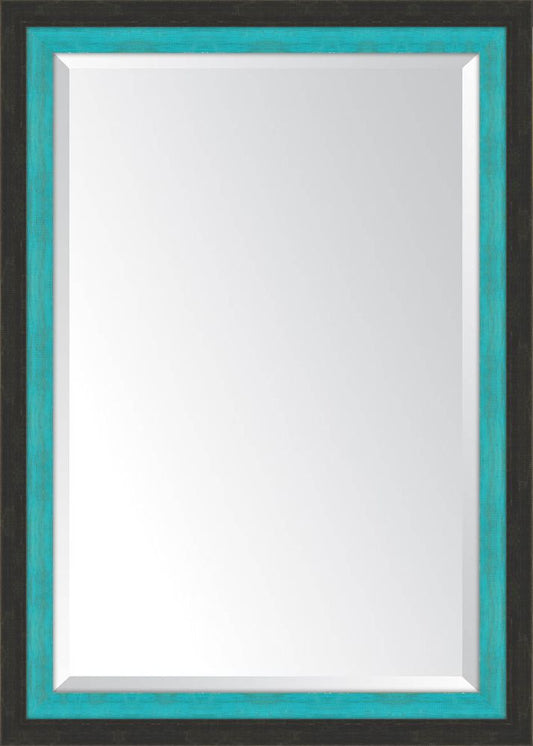 Slate Black And Turquoise Mirror