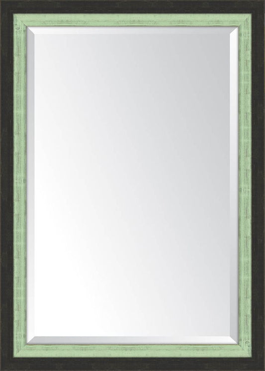 Slate Black And Mint Mirror