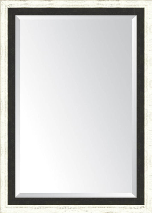 French White And Slate Black Mirror