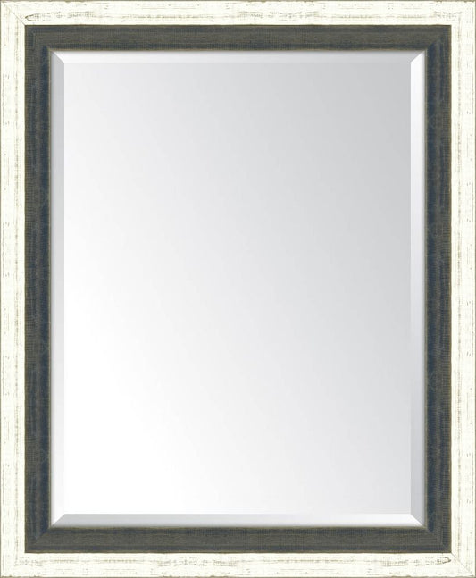 French White And Indigo Mirror