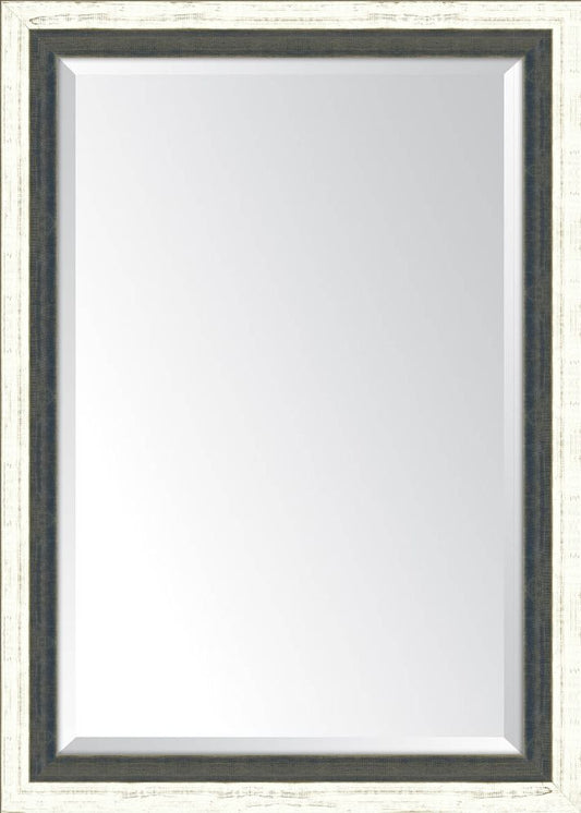 French White And Indigo Mirror