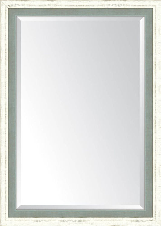 French White And Slate Mirror