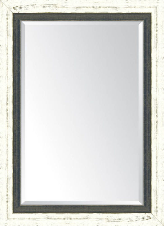 French White Large And Indigo Mirror
