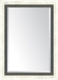 French White Large And Indigo Mirror
