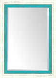 French White Large And Turquoise Mirror