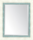 French White Large And French Blue Mirror
