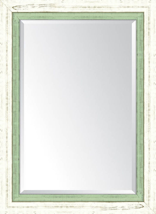 French White Large And Mint Mirror