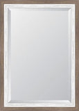Farmhouse Brown And French White Mirror