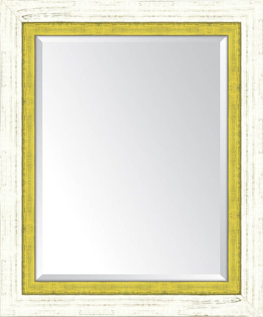French White Large And Yellow Mirror