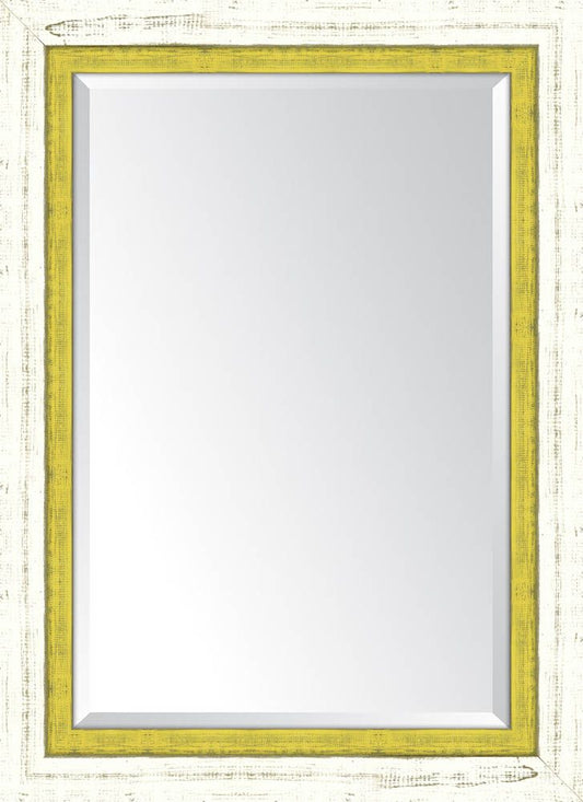 French White Large And Yellow Mirror