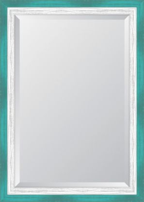 Turquoise And French White Mirror