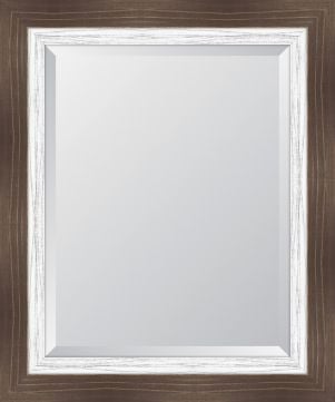 Farmhouse Brown Large And French White Mirror